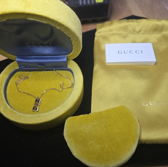 Beautiful Authentic Solid 18k Rose Gold Gucci Necklace - Picture 1 of 7